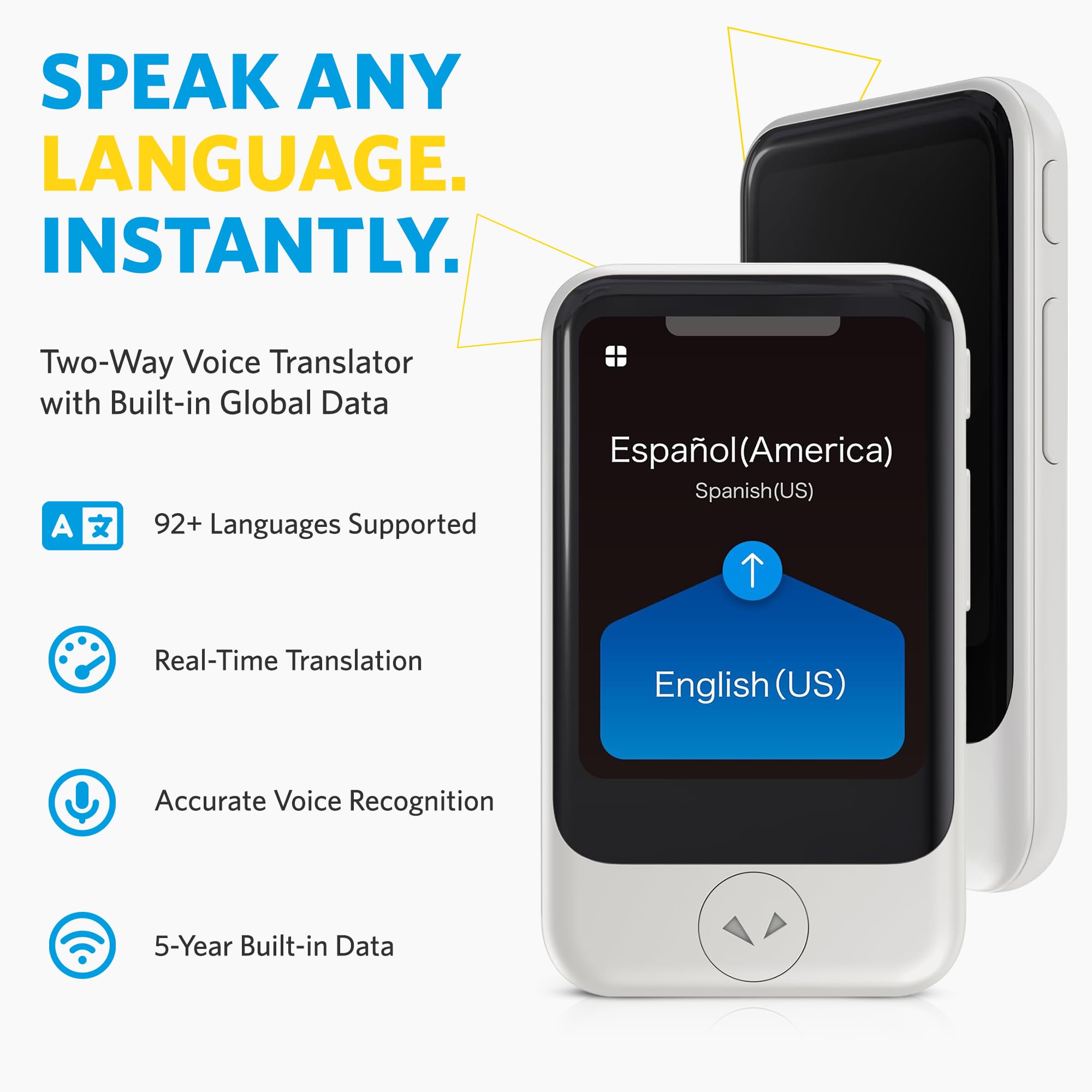 Amazon.com : POCKETALK S2 Business eSIM 5 Year White - Voice